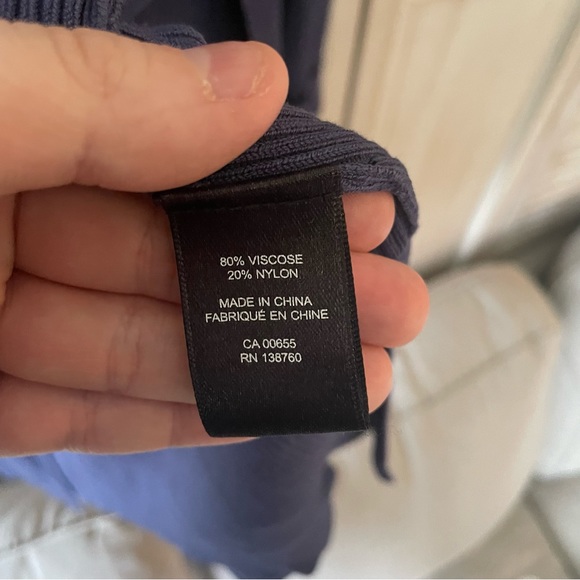 RW&CO blue long sleeve ribbed knit cardigan size:L - Picture 5 of 7